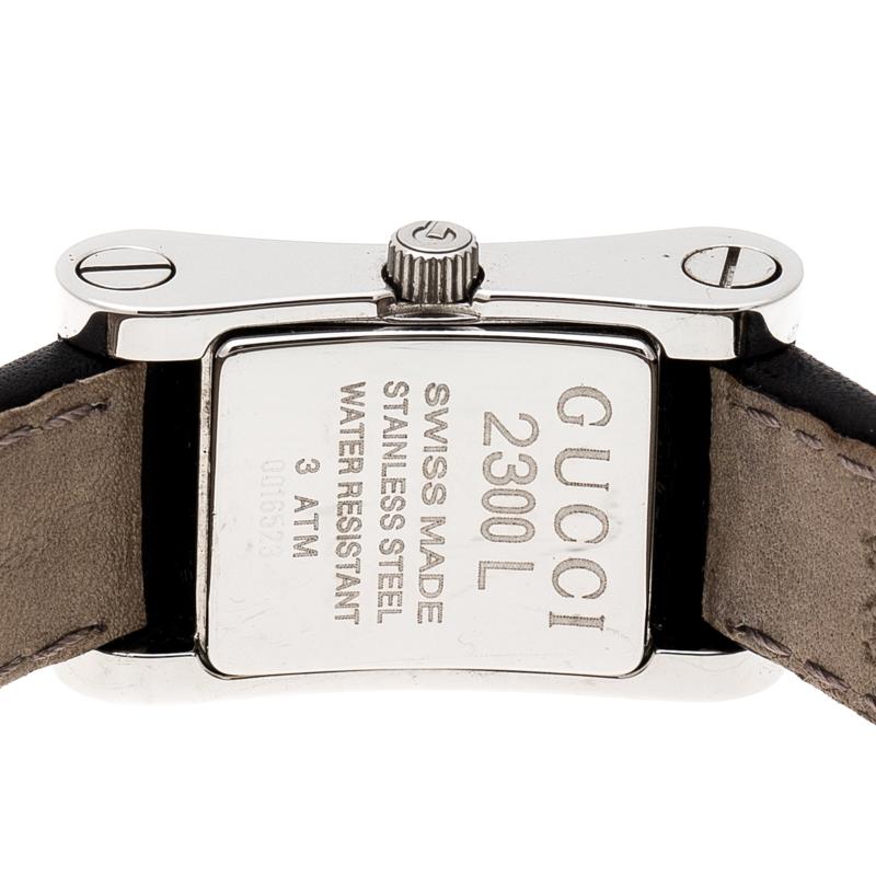 Gucci Black Stainless Steel 2300L Women's Wristwatch 17 mm 4