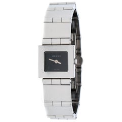 Gucci Black Stainless Steel 600L Women's Wristwatch 21 mm