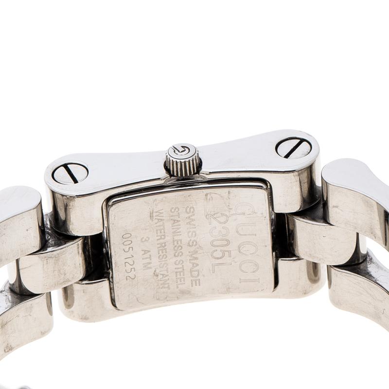 Gucci Black Stainless Steel 6305L Women's Wristwatch 17 mm 1