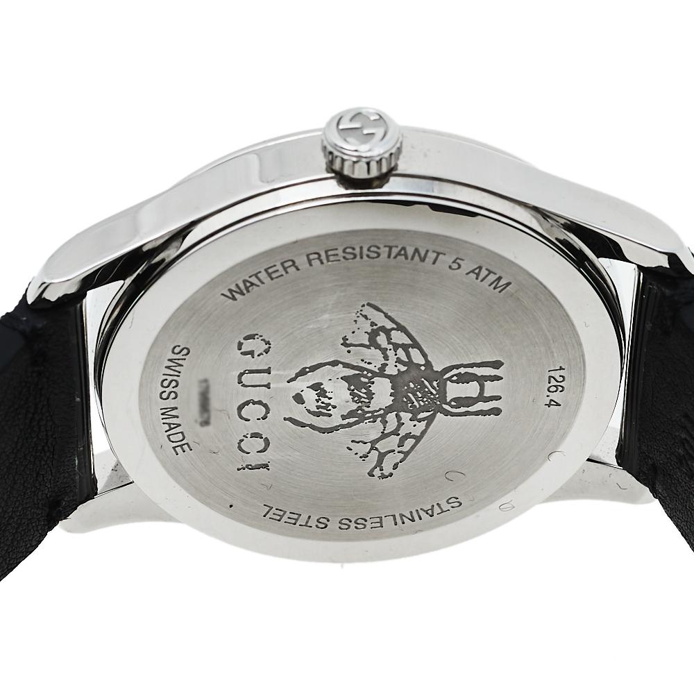 Gucci Black Stainless Steel Bee G-Timeless YA1264105 Women's Wristwatch 38 mm  2