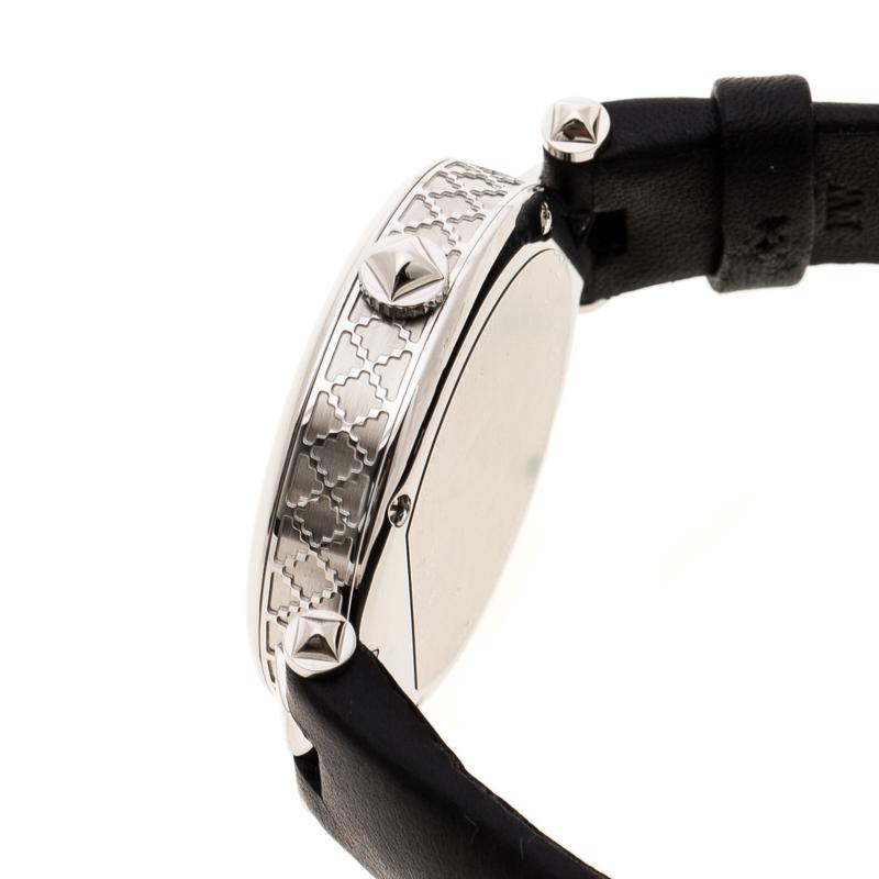 Gucci Diamantissima 141.4 Damenarmbanduhr aus schwarzem Edelstahl:: 32 mm 1