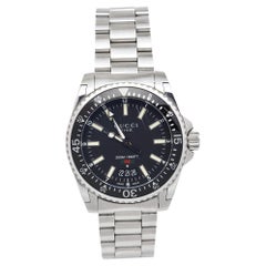 Gucci Montre-bracelet Dive YA136301 en acier inoxydable noir pour homme, 40 mm
