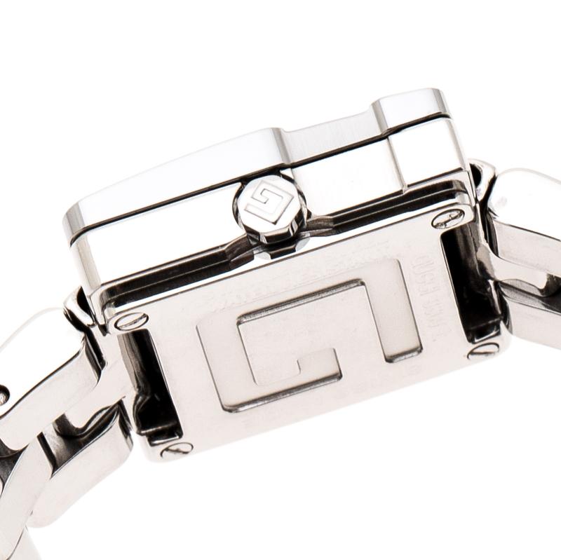 Gucci Black Stainless Steel G 3600L Women's Wristwatch 23 mm In Good Condition In Dubai, Al Qouz 2