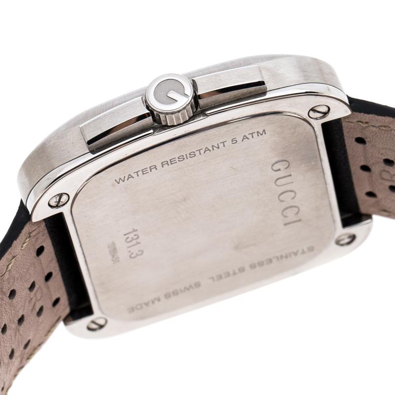Gucci Black Stainless Steel G Coupe 131.3 Men's Wristwatch 40MM For Sale 1
