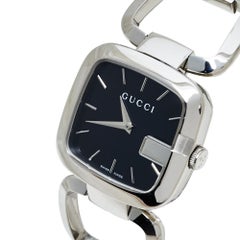 Gucci Black Stainless Steel G-Gucci 125.4 Women's Wristwatch 32 MM