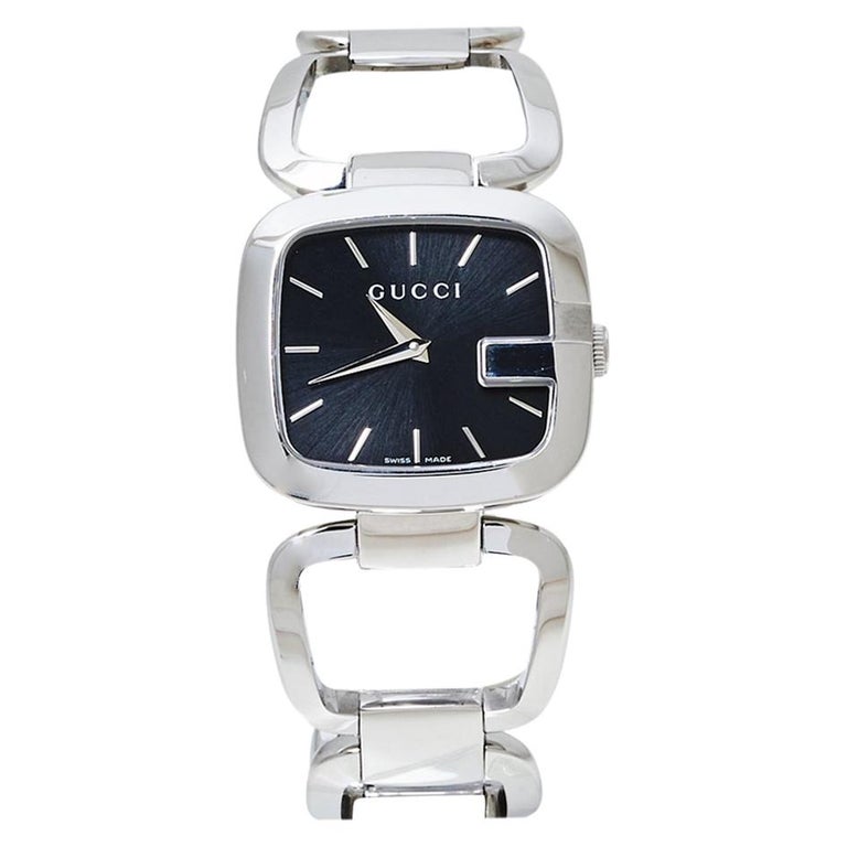 Gucci Black Stainless Steel G-Gucci 125.4 Women