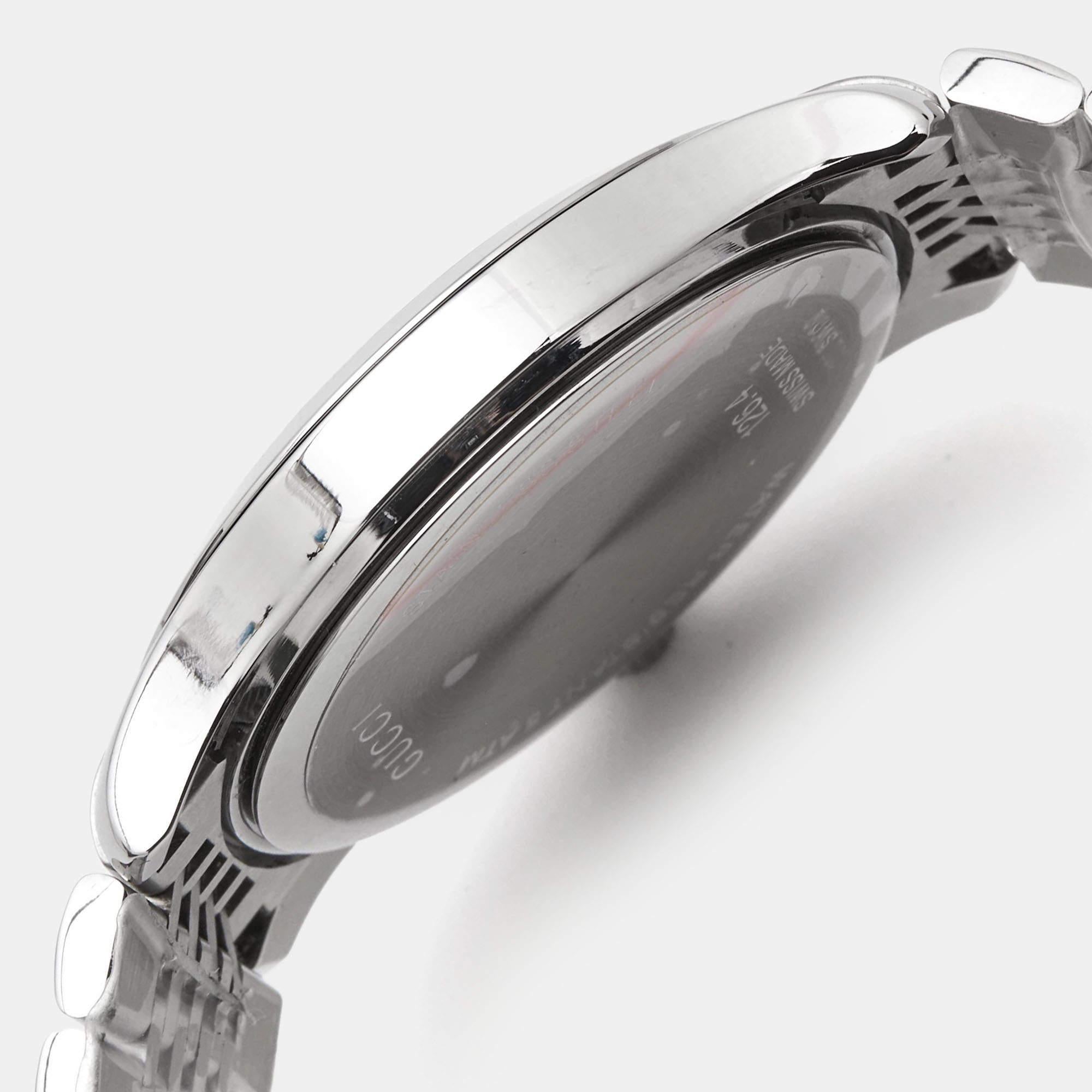 Gucci Black Stainless Steel G-Timeless YA126408 Unisex Wristwatch 38 mm In New Condition In Dubai, Al Qouz 2