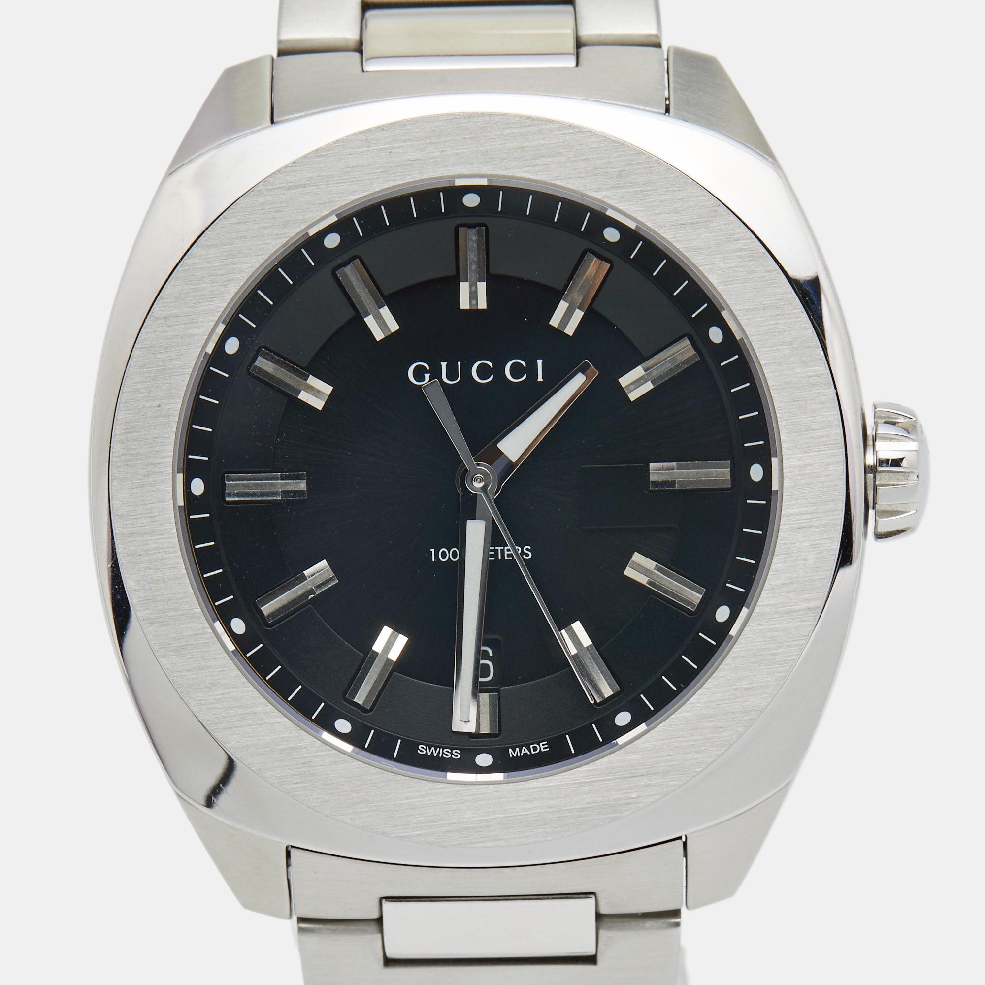 Gucci Black Stainless Steel GG2570 YA142201 Men's Wristwatch 44 mm 2