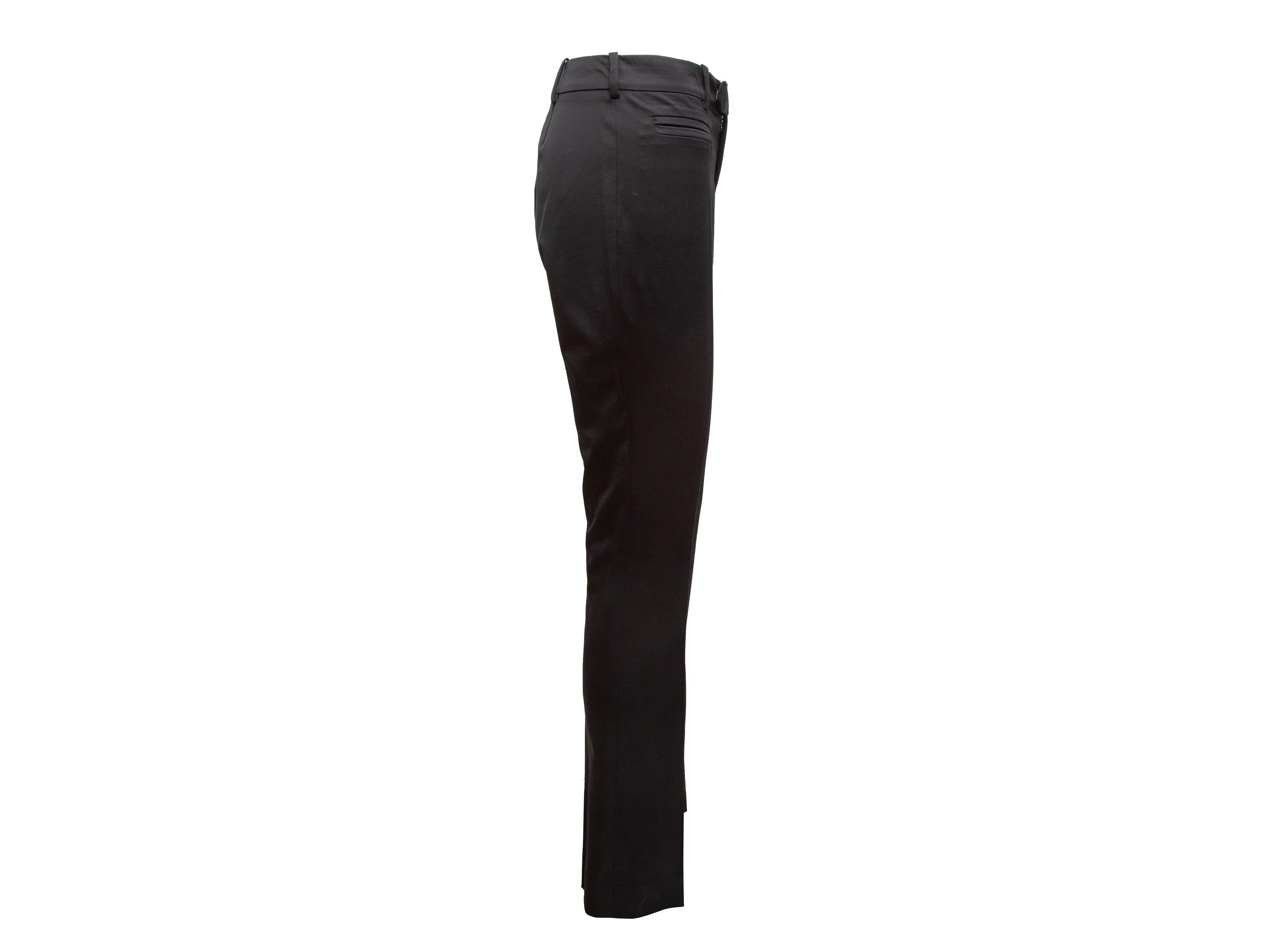 Gucci Black Straight-Leg Silk Trousers 1