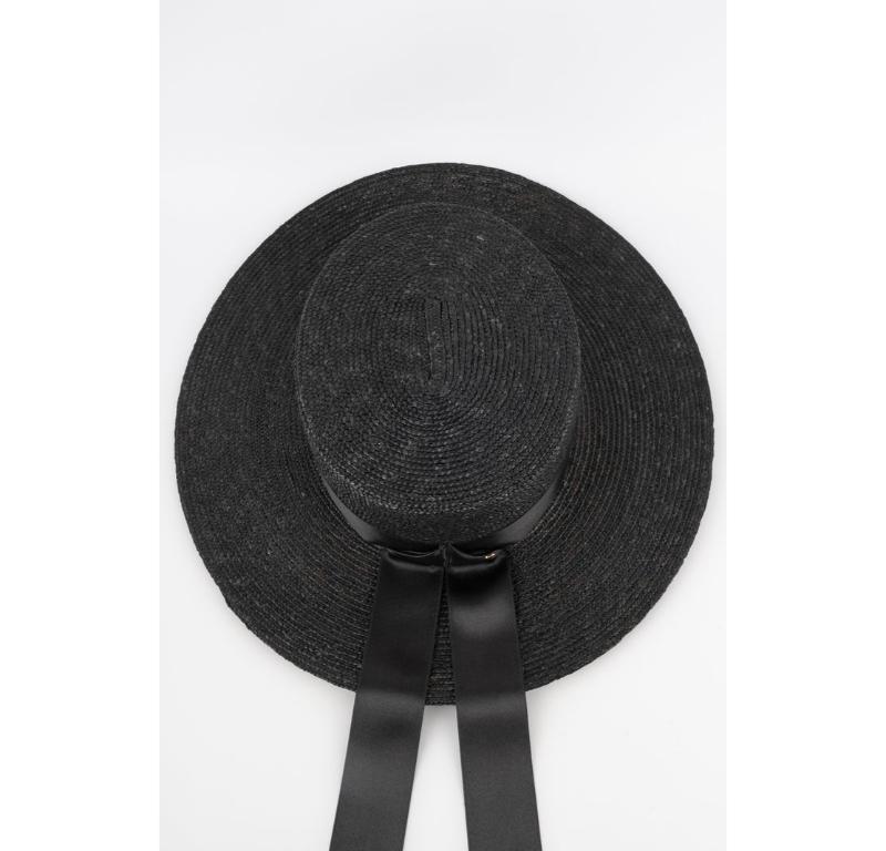 Women's Gucci Black Straw Hat