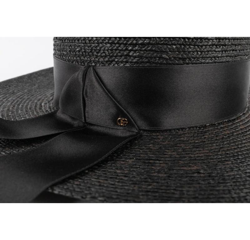 Gucci Black Straw Hat 2