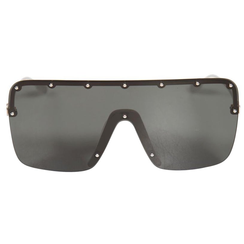 Gucci Black Studded Shield Sunglasses