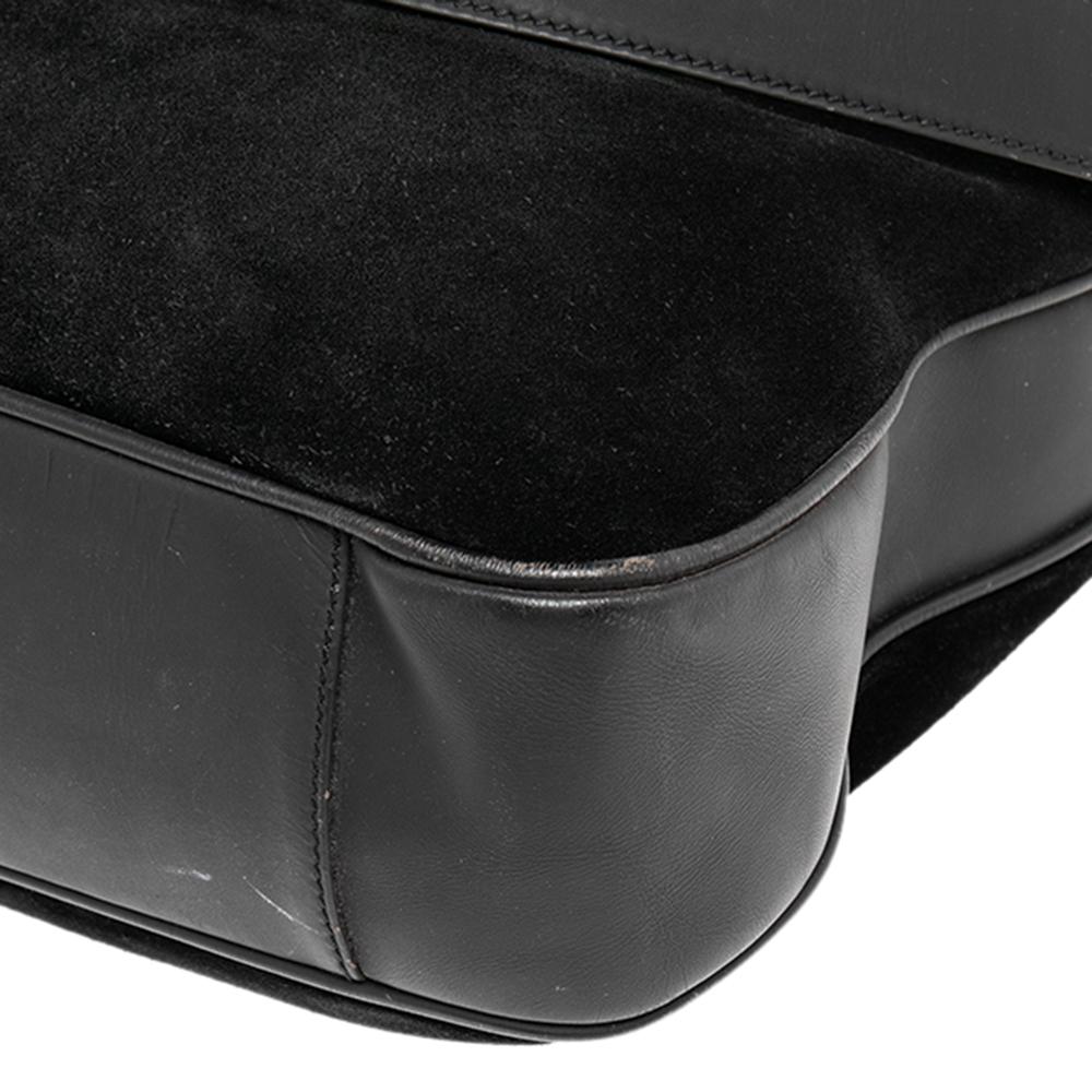Gucci Hobo aus schwarzem Wildleder und Leder mit Bambusgriff 5
