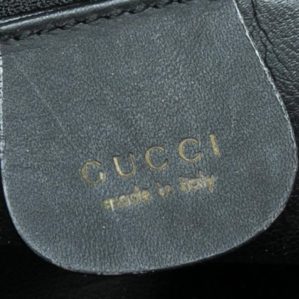 Gucci Hobo aus schwarzem Wildleder und Leder mit Bambusgriff 3