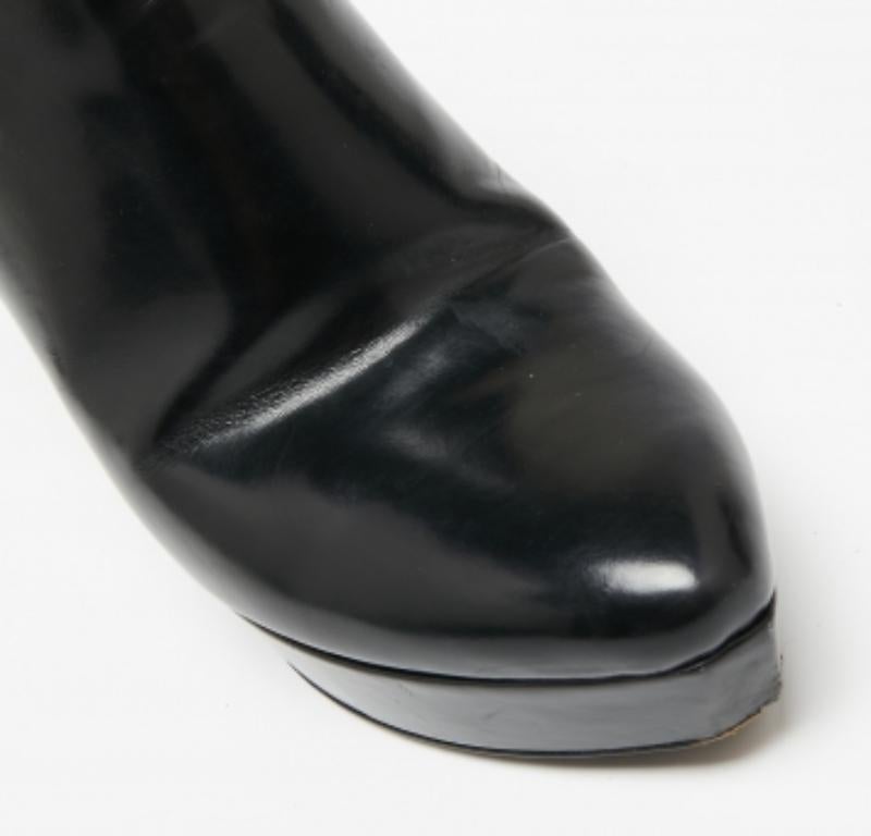 Gucci  Botines de ante negro y charol talla 37.5 Negro en venta