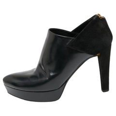Gucci  Botines de ante negro y charol talla 37.5