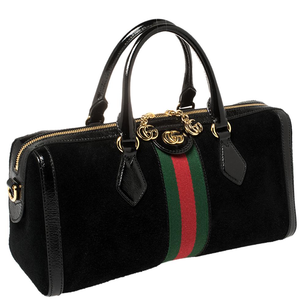 gucci black leather ophidia