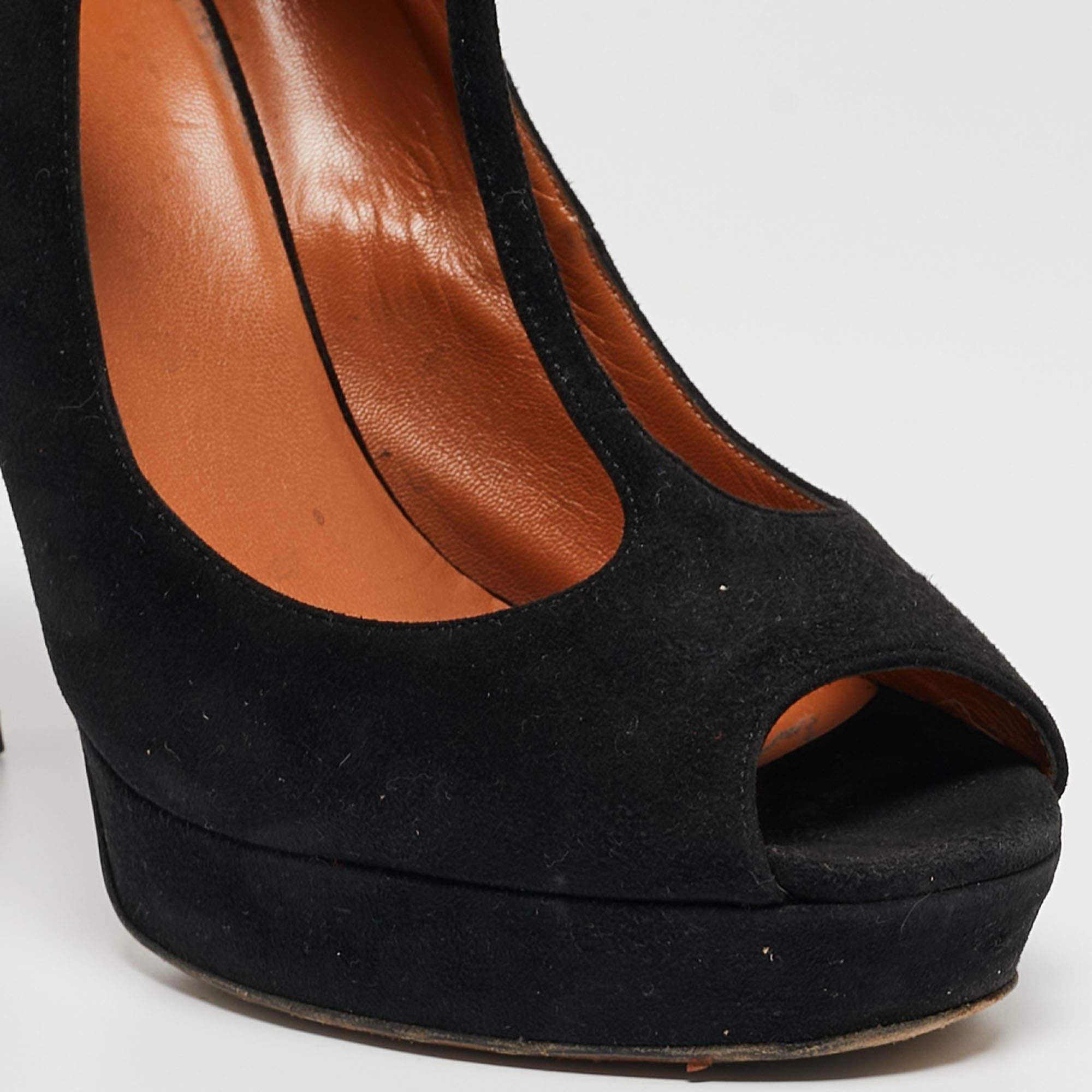 Gucci Schwarze Wildleder Betty T-Riemen-Pumps mit T-Riemen Größe 39,5 im Angebot 3