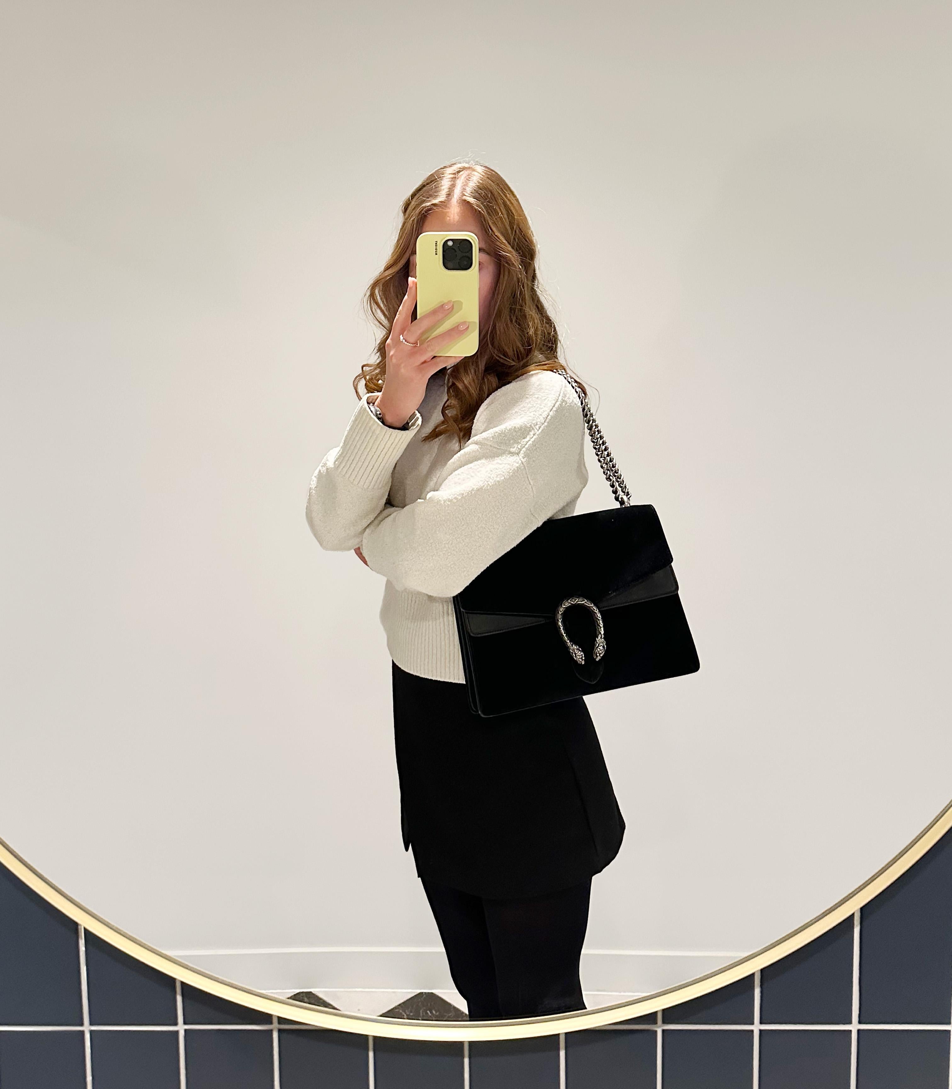 Gucci  Black Suede & Black Smooth Leather Medium Dionysus Shoulder Bag

Product Details
Xupes Ref: CB1414
Brand: Gucci
Model: Medium Dionysus Shoulder Bag
Type: Shoulder
Serial Number: 408848 200047
Accompanied By: Gucci Dust Bag, Box, Original