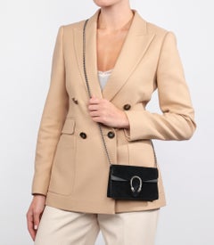 Gucci Black Suede & Calfskin Leather Super Mini Dionysus