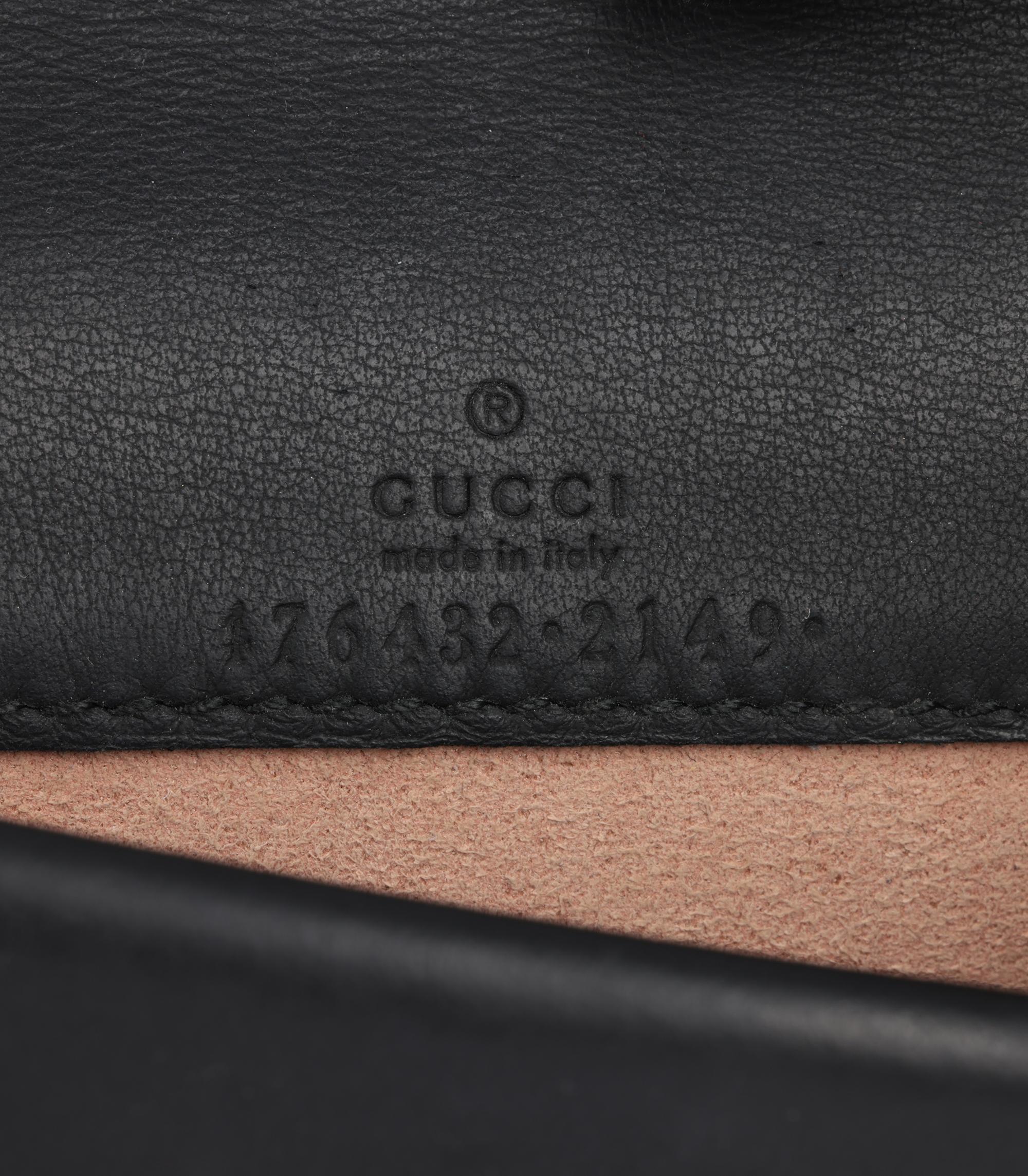 Gucci Black Suede & Calfskin Leather Super Mini Dionysus For Sale 4