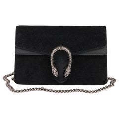 Gucci Super Mini Dionysus in pelle di vitello e camoscio nero