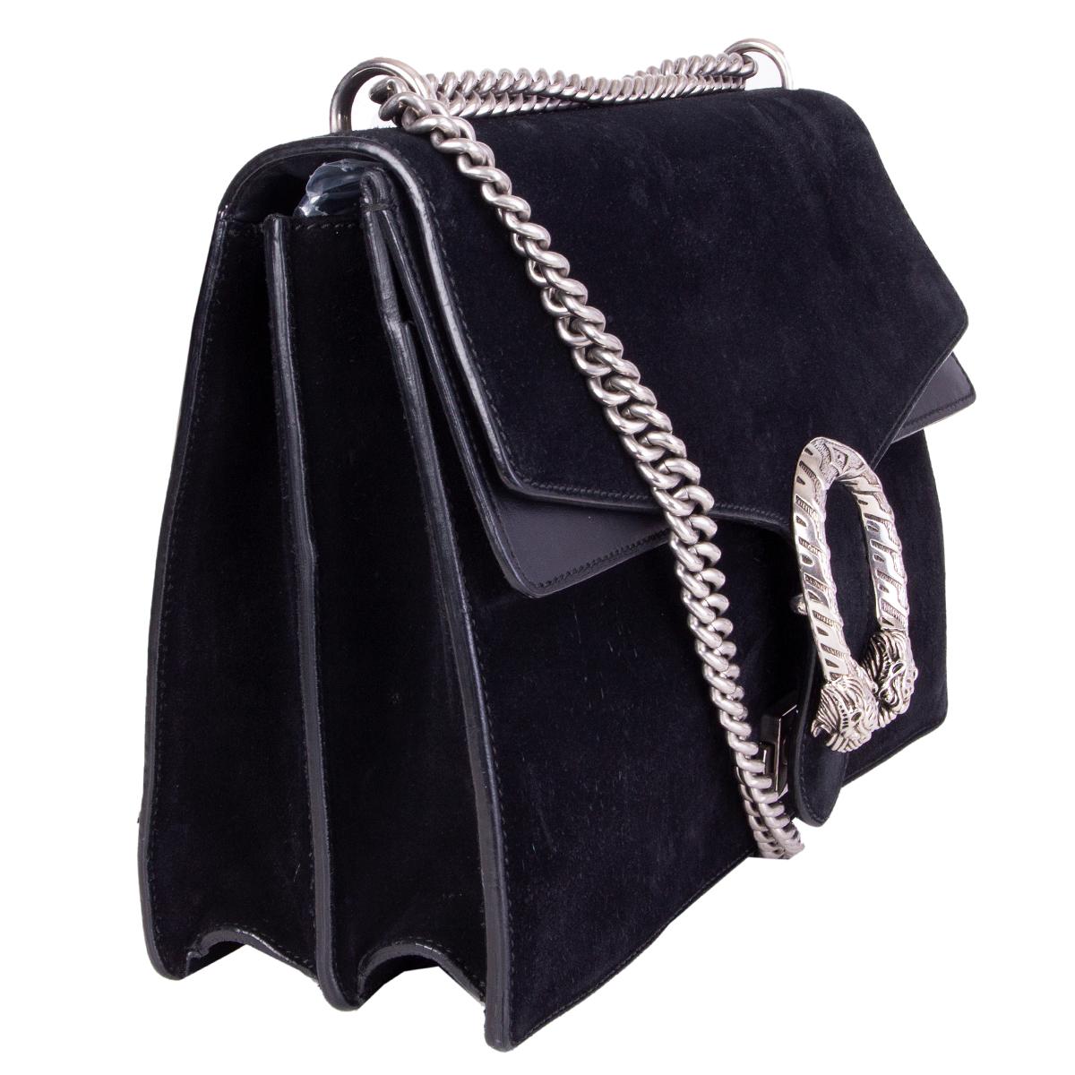 gucci dionysus medium black suede