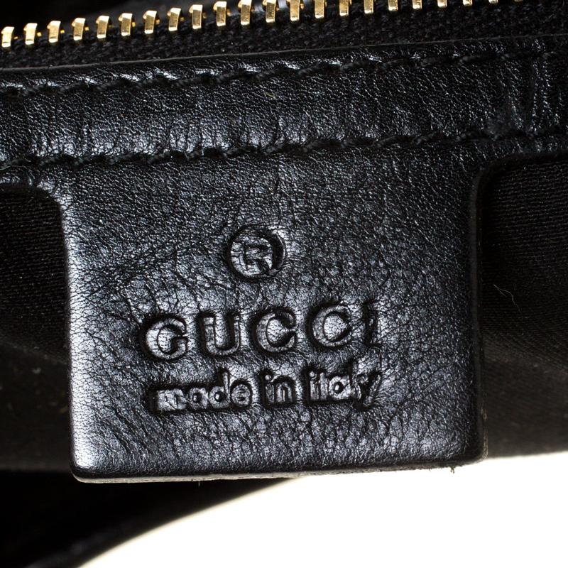 Gucci Black Suede Embellished Bouvier Jackie O Bag Hobo 6