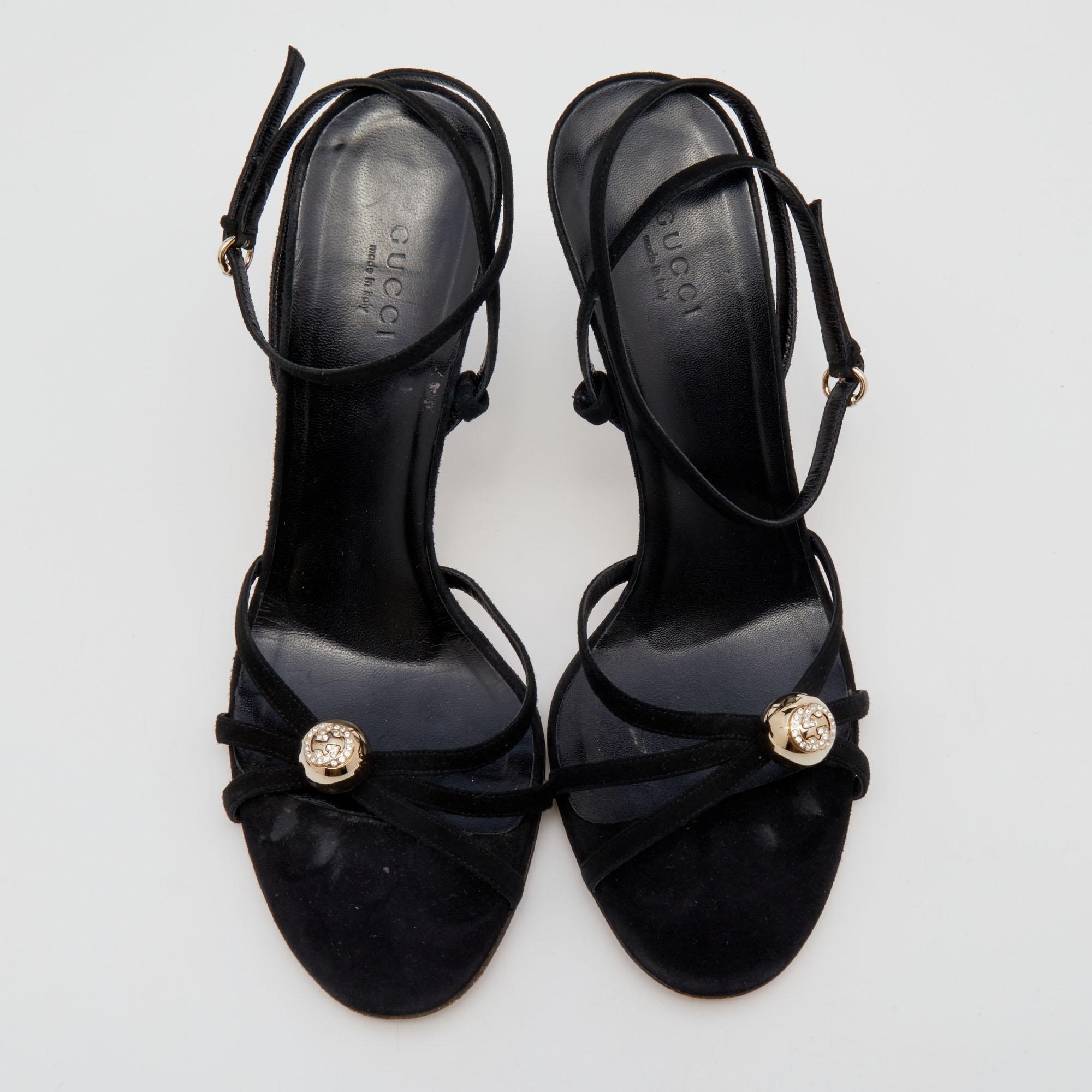 women's gg sandal with crystals