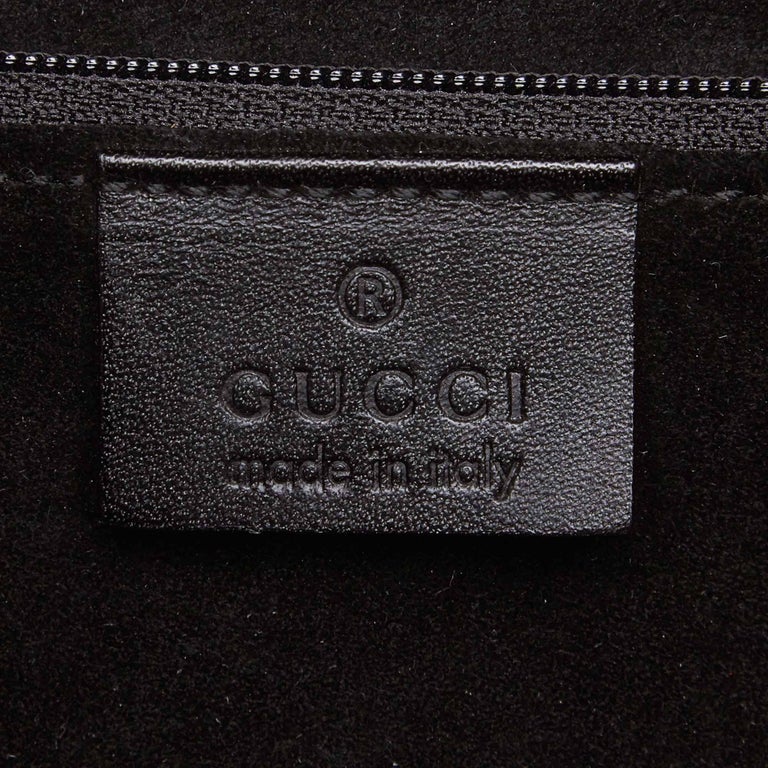 Gucci Black Suede Hoop Handbag at 1stdibs