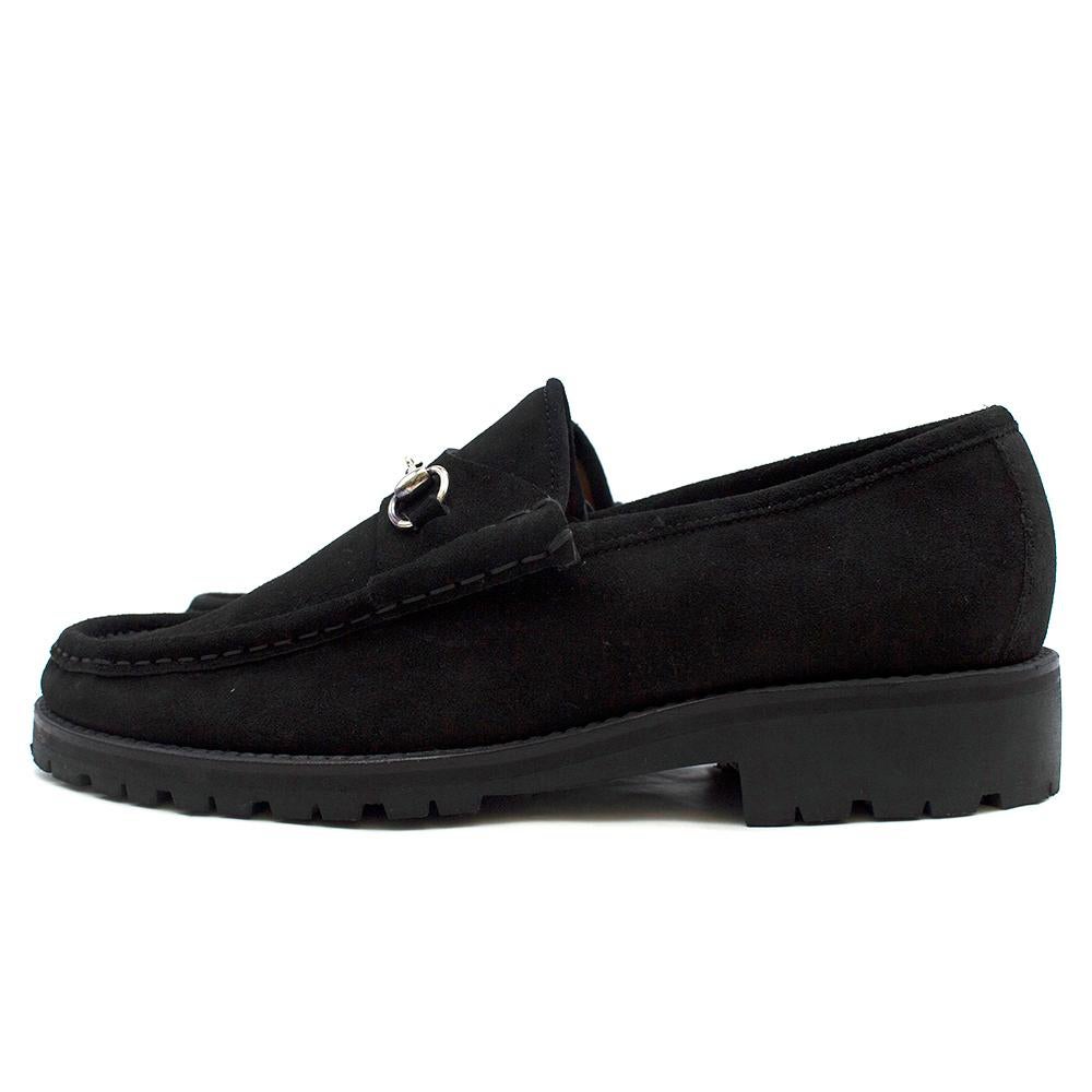 gucci brown suede loafers