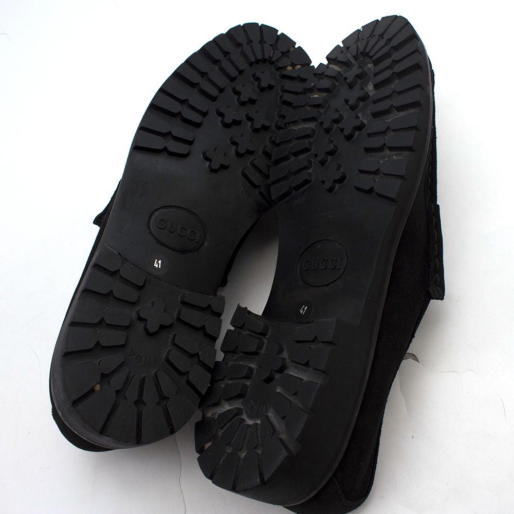 gucci horsebit loafers suede