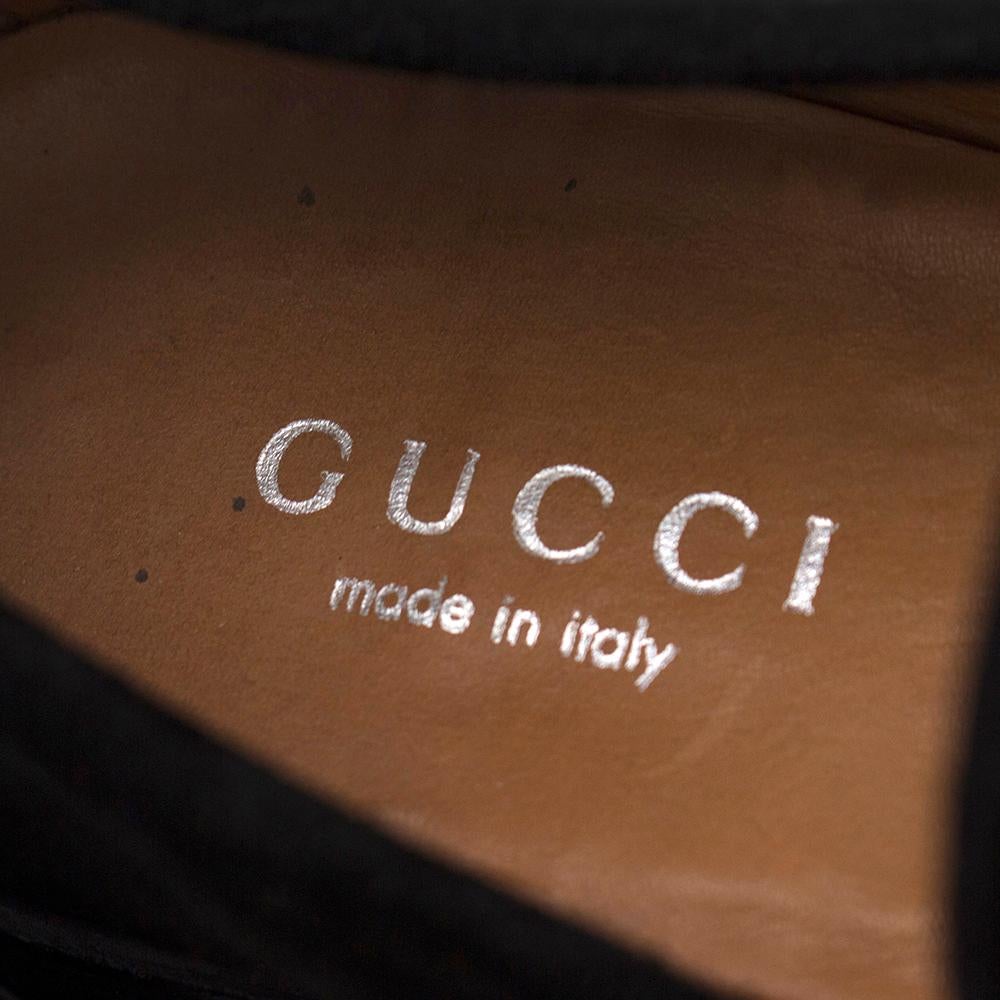 Women's Gucci Black Suede Horsebit Loafers SIZE 41