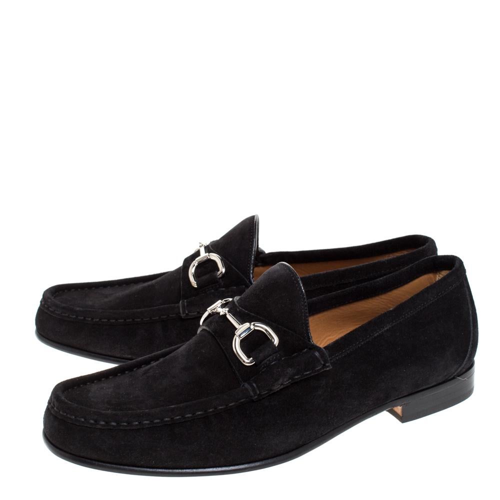 gucci black suede loafers