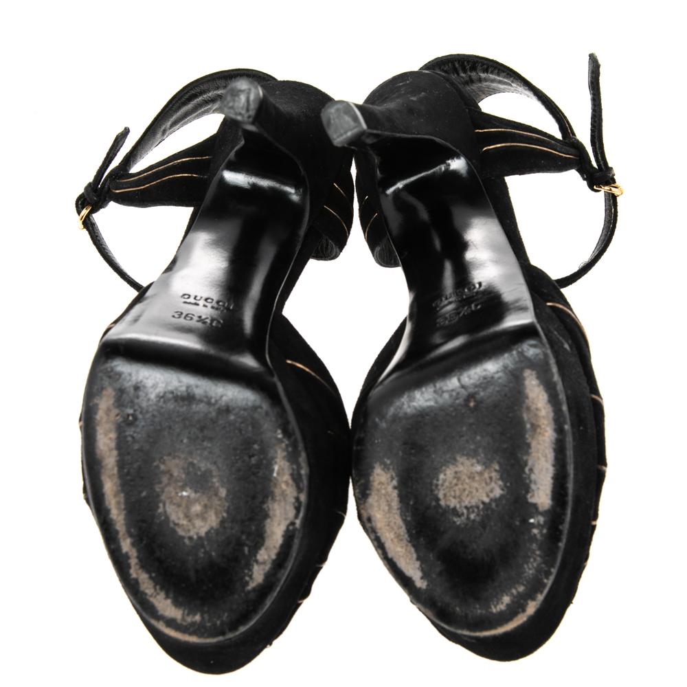 black gucci platform sandals