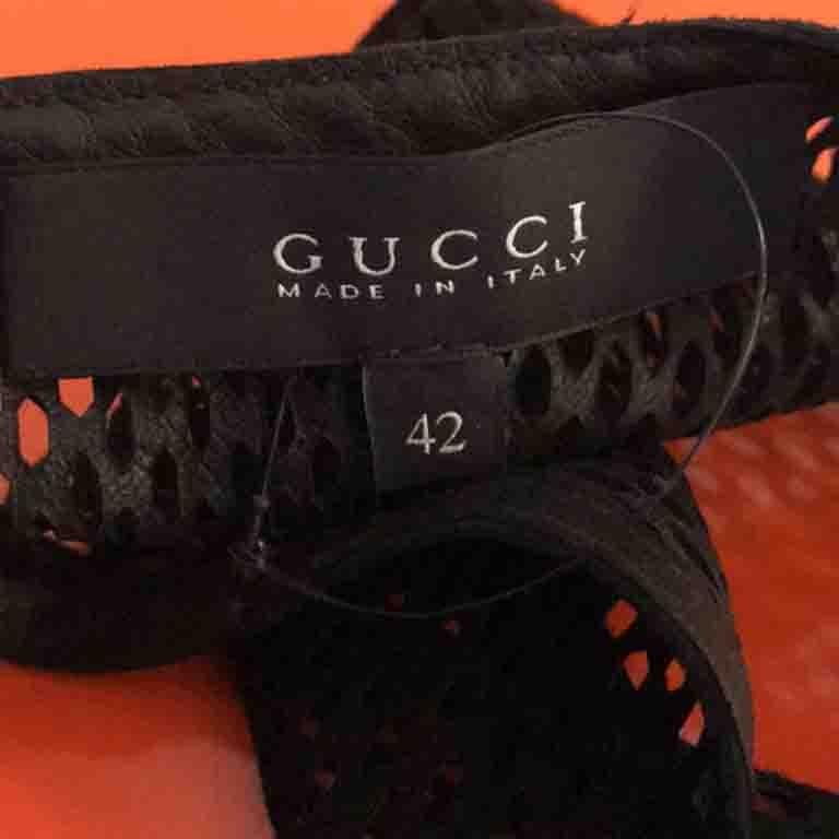 Gucci - Mini robe tunique en daim noir en vente 2