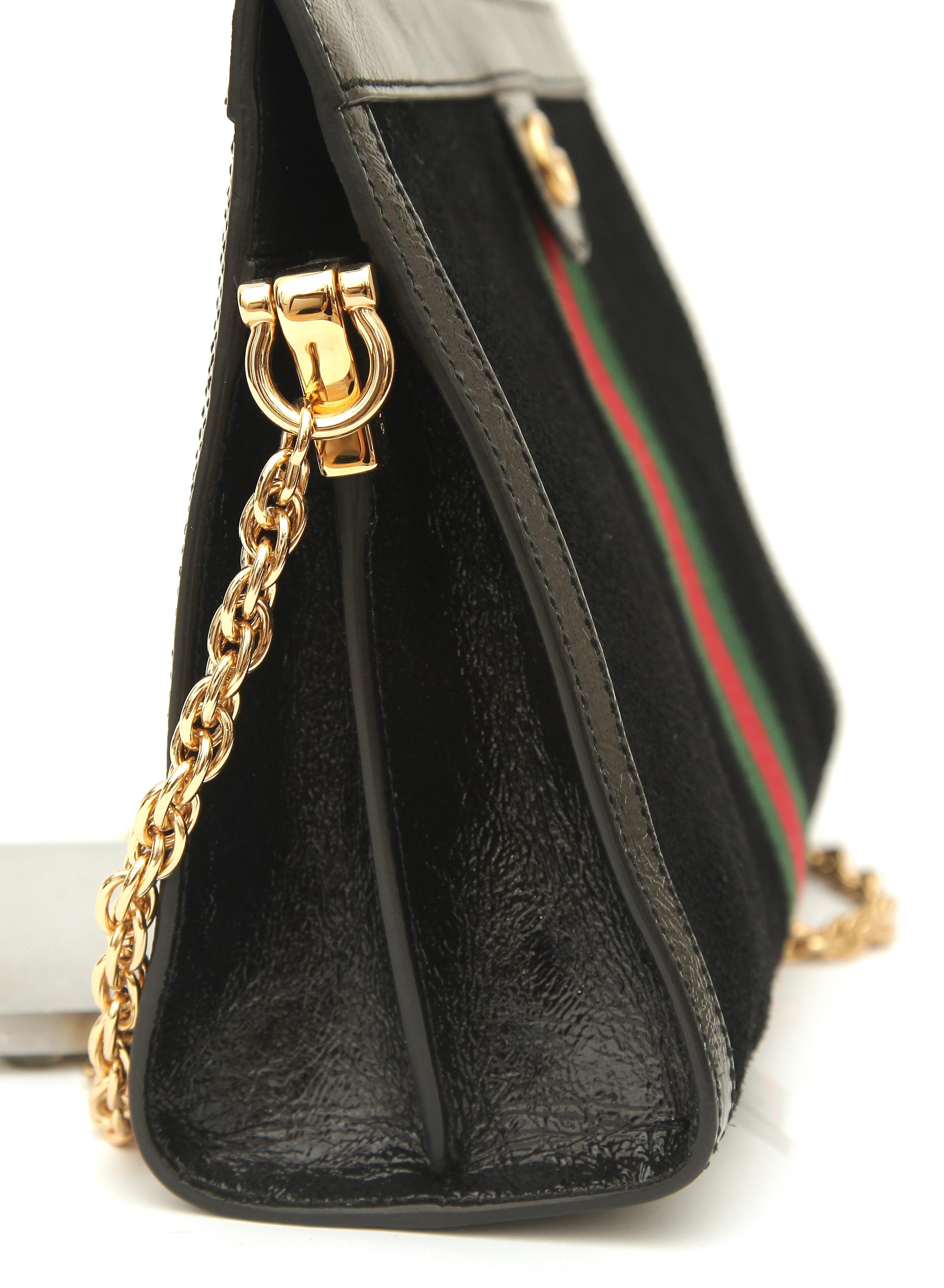 gucci black suede ophidia bag