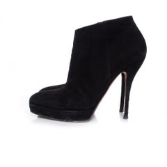 Gucci, Black suede platform ankle boots