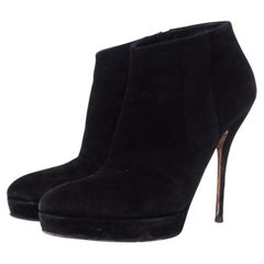Gucci, Black suede platform ankle boots