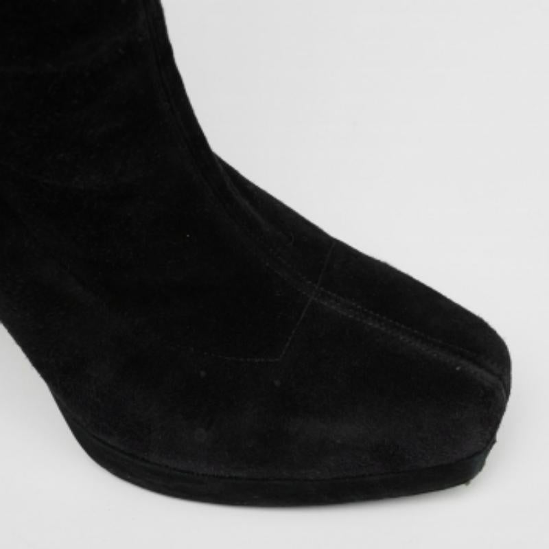 Gucci Black Suede Platform Over the Knee Boots Size 38.5 Pour femmes en vente