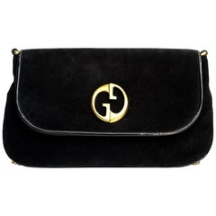 Gucci Black Suede Shoulder Bag