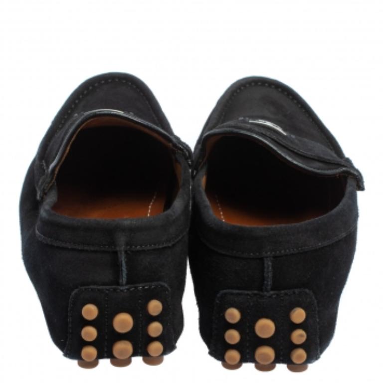 Gucci Black Suede Slip on Loafers Size 41.5 For Sale 2