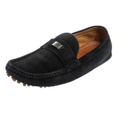 Gucci Black Suede Slip on Loafers Size 41.5