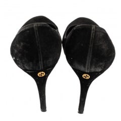 Gucci Black Suede Slip On Pumps Size 37