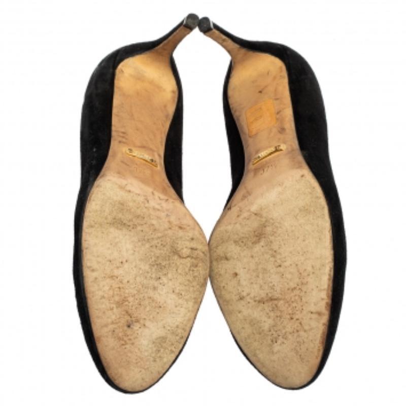 Gucci Black Suede Slip On Pumps Size 37 For Sale 1