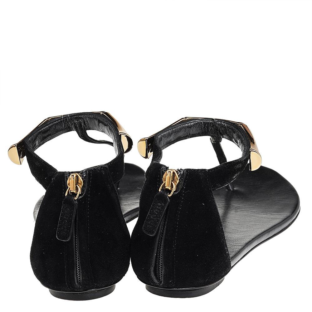 black thong sandals flat