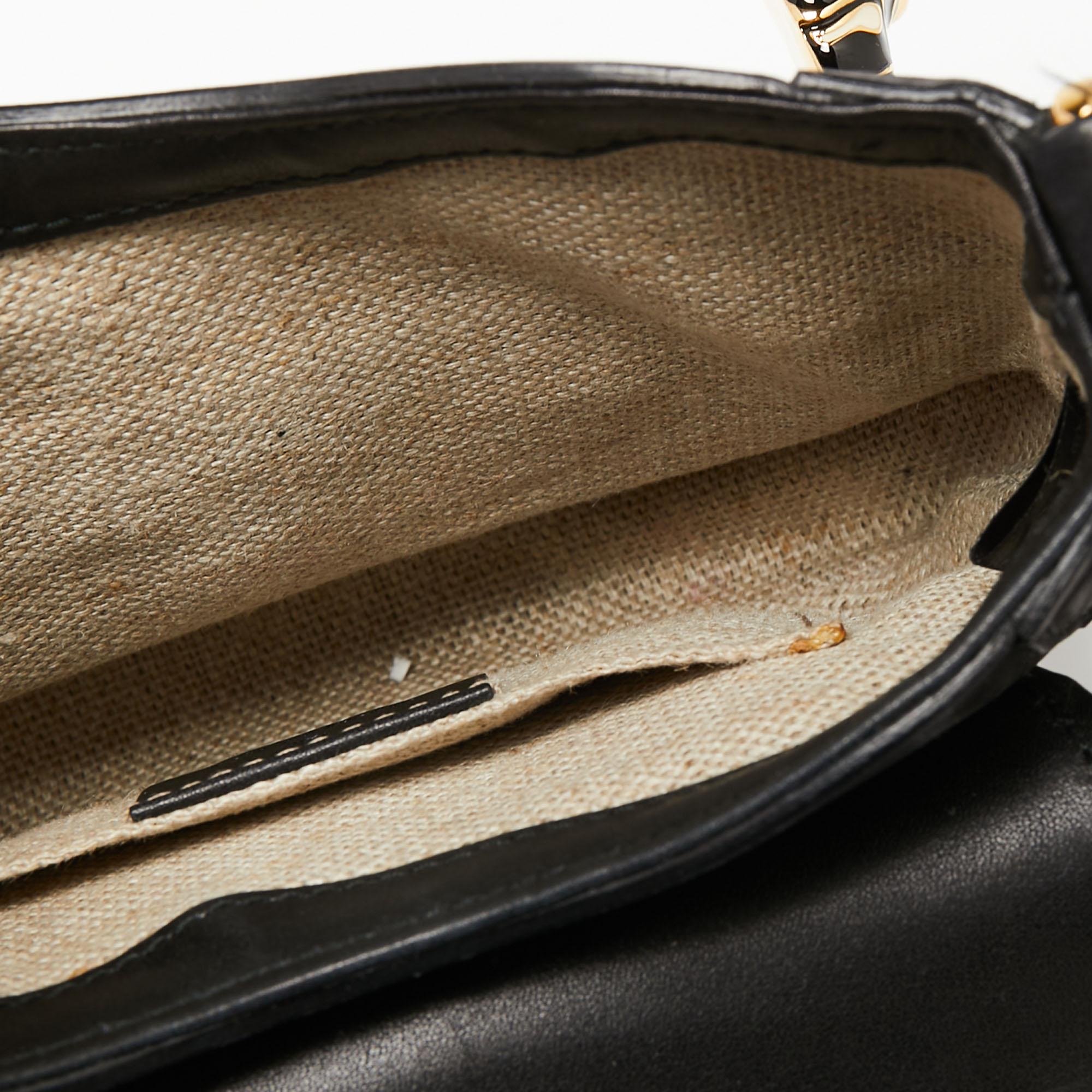 Gucci Black Suede Tigrette Shoulder Bag 4