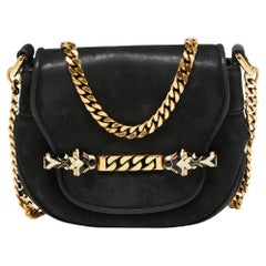 Gucci Black Suede Tigrette Shoulder Bag