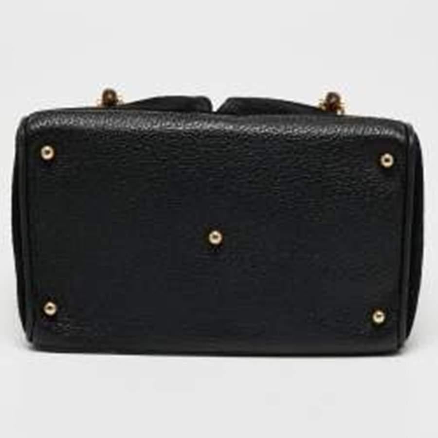 Gucci Black Suede Vintage Bamboo Handle Bag 1