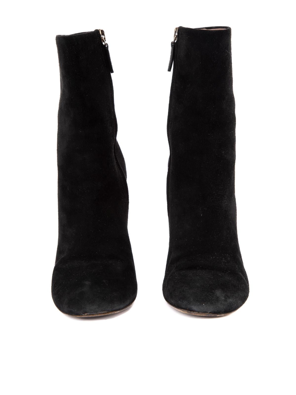 Gucci Schwarz Wildleder Keilabsatzstiefel Größe IT 36 im Zustand „Gut“ im Angebot in London, GB